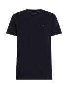 Essential V-Neck Tee Tops T-Kortærmet Skjorte Navy Tommy Hilfiger