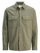 Jprccraymond Spring Solid Overshirt Sn Tops Overshirts Khaki Green Jac...