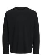 Jcodynamic Fabric Tee Ls Crew Neck Tops T-Langærmet Skjorte Black Jack...