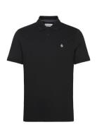 Daddy Tncl Piq Stick Tops Polos Short-sleeved Black Original Penguin