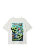 Nkmmus Minecraft Nreg Ss Top Noos Bfu Tops T-Kortærmet Skjorte White N...