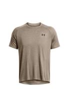 Ua Tech Textured Ss Tops T-Kortærmet Skjorte Beige Under Armour