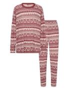 Sc-Biara Aop Set Pyjamas Nattøj Red Soyaconcept