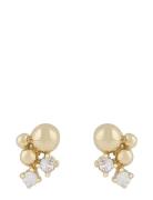 Lise Irregular Ear G/Clear Accessories Jewellery Earrings Studs Gold S...
