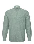 Reg Cotton Linen Shirt Tops Shirts Linen Shirts Green GANT