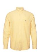 Reg Cotton Linen Shirt Tops Shirts Linen Shirts Yellow GANT