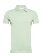 Stretch Polo Shirt S/S Tops Polos Short-sleeved Green Lindbergh