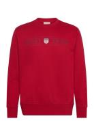 Graphic C-Neck Sweat Tops Sweatshirts & Hoodies Sweatshirts Red GANT