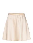 Hana Short Satin Skirt Skirts Short Skirts Cream Ahlvar Gallery