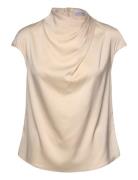 Lima Silk Top Designers Blouses Short-sleeved Cream Ahlvar Gallery