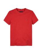 Essential Cotton Reg Tee Ss Tops T-Kortærmet Skjorte Red Tommy Hilfige...
