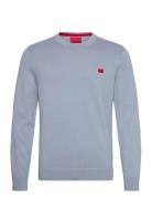 San Cassius-C1 Designers Knitwear Round Necks Blue HUGO