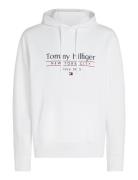 Hilfiger Center Stack Hoody Tops Sweatshirts & Hoodies Hoodies White T...