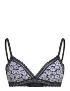 Triangle Fun Lace Lingerie Bras & Tops Soft Bras Bralette Navy HUGO