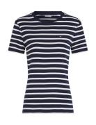 Slim Cody Boat-Nk 3/4Slv Tops T-shirts & Tops Long-sleeved Blue Tommy ...