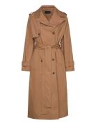 Over D Cotton Trench Coat Trenchcoat Frakke Beige Lexington Clothing