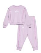 Nkg Essentials Crew Set Sport Sweatsuits Pink Nike