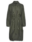 Vmdoreensoffy Long Trenchcoat Ent Trenchcoat Frakke Khaki Green Vero M...