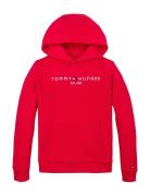 U Corp Logo Ess Hoodie Tops Sweatshirts & Hoodies Hoodies Red Tommy Hi...