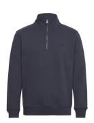 Essential Logo Half Zip Tops Knitwear Half Zip Jumpers Navy Superdry