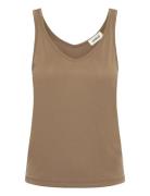 Slcolumbine Tank Top Tops T-shirts & Tops Sleeveless Brown Soaked In L...