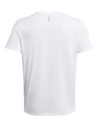 Ua Launch Shortsleeve Sport T-Kortærmet Skjorte White Under Armour