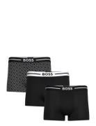 Trunk 3P Bold Design Boxershorts Black BOSS