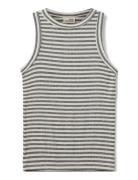 Julliesy Rib Top Tops T-shirts Sleeveless Grey Sofie Schnoor Young