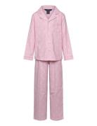 S6-Sleepwear Pant Set Pyjamassæt Pink Ralph Lauren Kids