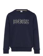 Sweatshirt Tops Sweatshirts & Hoodies Sweatshirts Navy BOSS