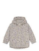 Jacket Pongee Outerwear Shell Clothing Shell Jacket Beige Minymo