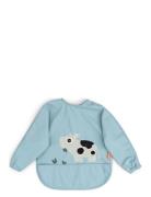 Sleeved Pocket Bib Tiny Farm Blue Baby & Maternity Baby Feeding Bibs L...