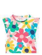 Knit T-Shirt Floral Tops T-shirts Sleeveless Multi/patterned Boboli