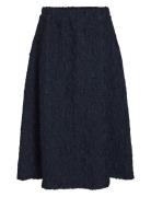 Visophia Hw Volume Midi Skirt/Dc Skirts Knee-length & Midi Skirts Navy...