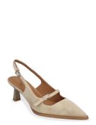 Sling Back Shoes Sling Backs Heeled Slingbacks Beige Billi Bi