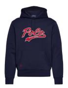 Logo Double-Knit Hoodie Designers Sweatshirts & Hoodies Hoodies Navy P...