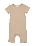 Summer Rompy Bodysuits Short-sleeved Beige MarMar Copenhagen