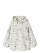 Nmfmaxi Li Jacket Aop Outerwear Shell Clothing Shell Jacket White Name...