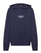 Logo French Terry Hoodie Tops Sweatshirts & Hoodies Hoodies Navy Ralph...