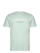 Printed T-Shirt Tops T-Kortærmet Skjorte Green Tom Tailor