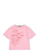 T-Shirt Tops T-Kortærmet Skjorte Pink United Colors Of Benetton