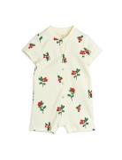 Lingonberries Aop Baby Summersuit Bodysuits Short-sleeved Cream Mini R...