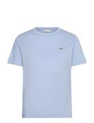 Reg Shield Ss T-Shirt Tops T-shirts & Tops Short-sleeved Blue GANT