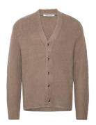 Wwtrue Mohair Cardigan Tops Knitwear Cardigans Brown WOOD WOOD