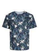 Jjebryan Aop Tee S/S O-Neck Sn Tops T-Kortærmet Skjorte Navy Jack & J ...