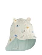 Gorm Reversible Sun Hat With Ears Solhat Cream Liewood