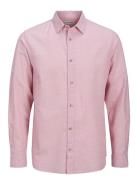 Jjesummer Shirt Ls Sn Tops Shirts Business Pink Jack & J S