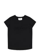 Logo T-Shirt Tops T-Kortærmet Skjorte Black Gugguu