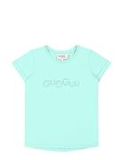 Logo T-Shirt Tops T-Kortærmet Skjorte Blue Gugguu