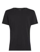 S/S Crew Neck 3Pk Tops T-Kortærmet Skjorte Black Calvin Klein